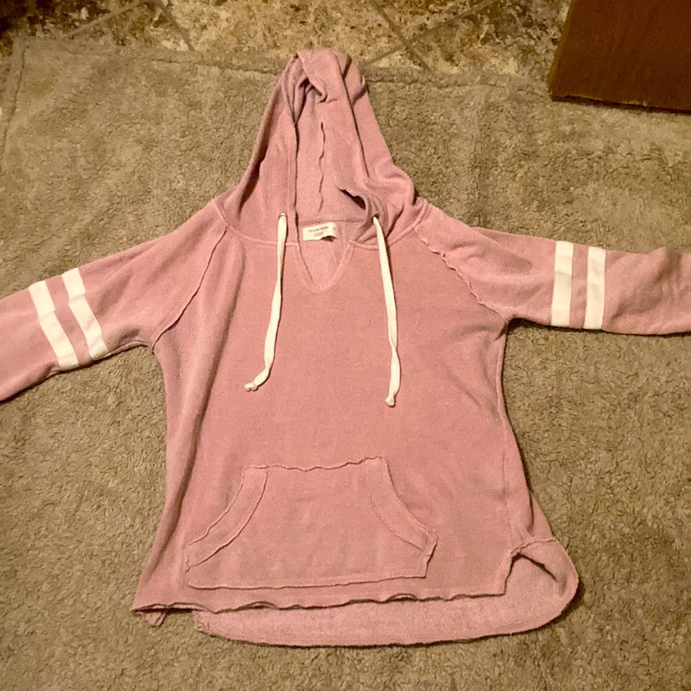 Blush pink hooded sweatshirt